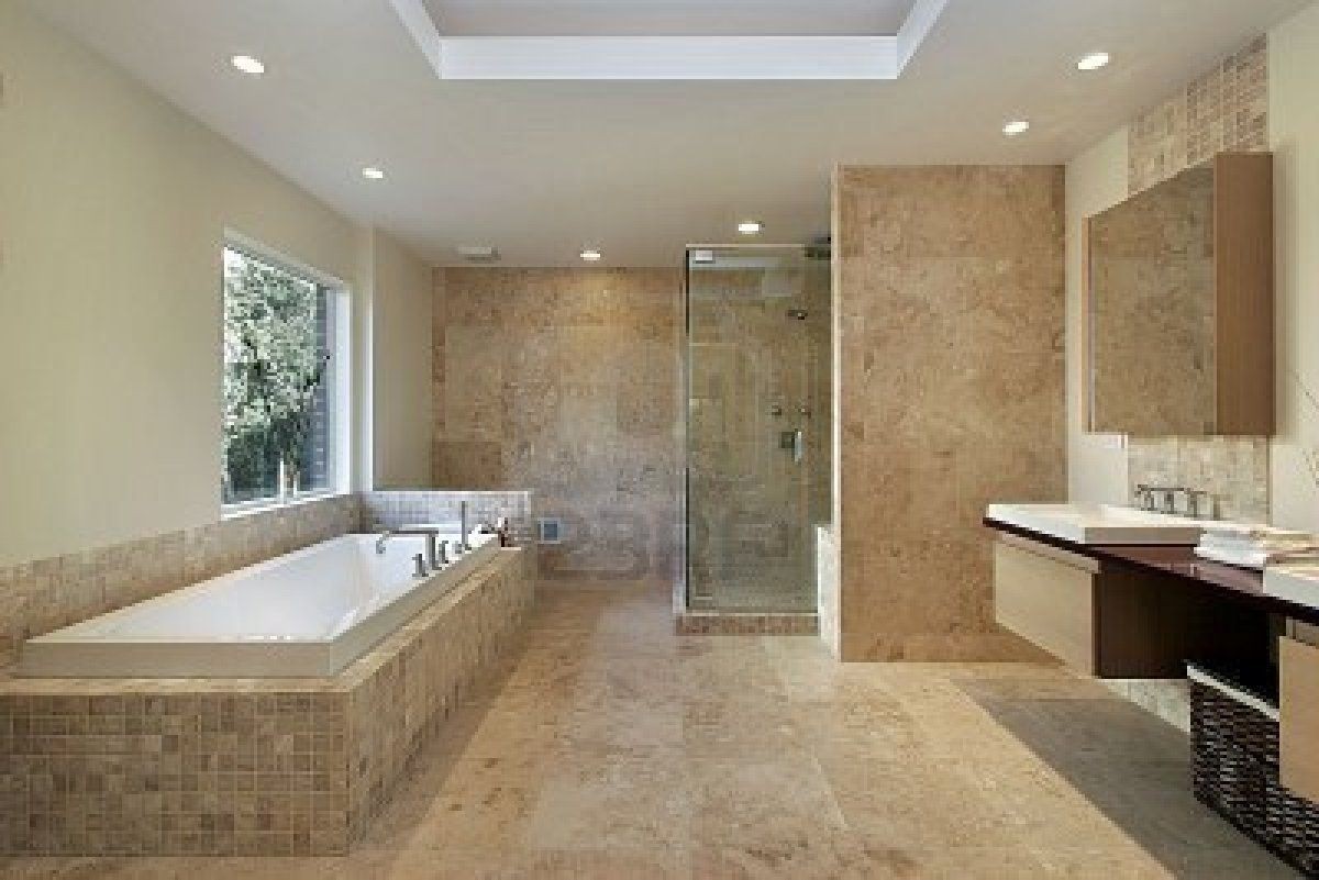 What is travertine tile?